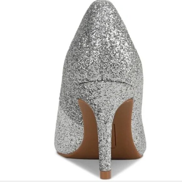 Leather On 34th Womens Jeules Pointed Toe Slip On Pumps Silver 9.5 MSRP $79 - Picture 4 of 4